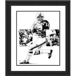 Framed Bob Griese Miami Dolphins   Black Double Mat  