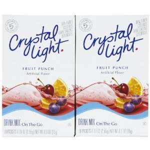Crystal Light On The Go Fruit Punch Drink Mix, 10 ct, 2 pk:  