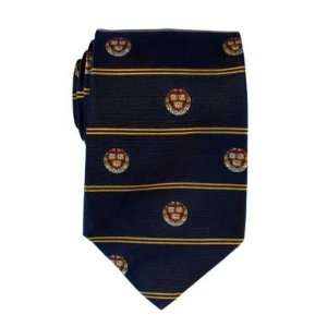  Harvard Insignia Tie with Horizontal Stripe in Blue 