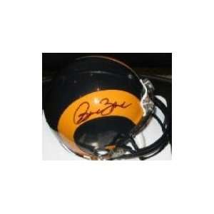  Isaac Bruce autographed Football Mini Helmet (St. Louis 