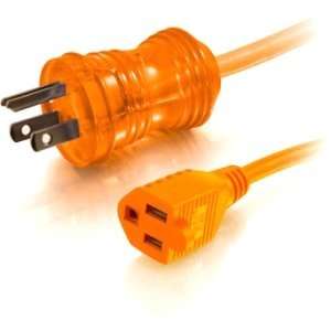  50FT 5 15P 5 15R 16AWG Replacement Power Cord Orange Electronics