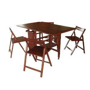   ANTIQUE HIDEAWAY TABLE & CHAIRS  V62 