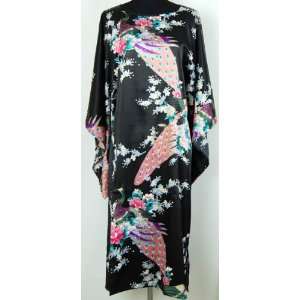  Shanghai Tone® Nightgown Kimono Robe Sleepwear Black One 