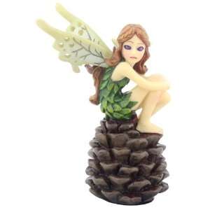 Pine Cone Fairy Statue Figurine Decoration