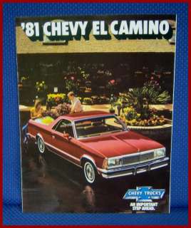 1981 Chevrolet EL CAMINO Pickup Truck Sales Brochure  