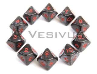 DICE Vampire ANKH PEARL RED Blood Set 10d10 Gathering  