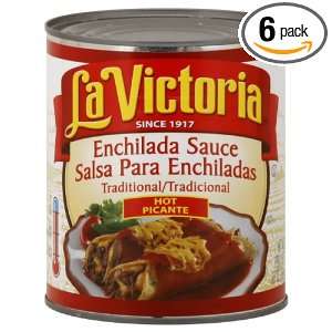La Victoria Red Enchilada Sauce Traditional   Hot, 28 Ounce (Pack of 6 