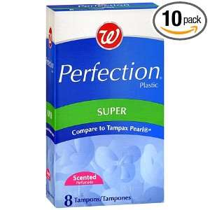  BRAND PERFECTION PLASTIC SUPER TAMPONS 8CT SCENTED (LOT OF 