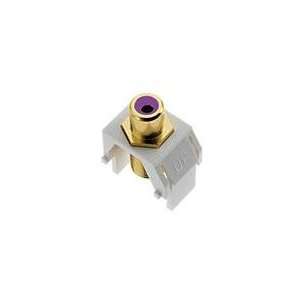  OnQ legrand WP3466 WH Purple RCA to F Connector, White 