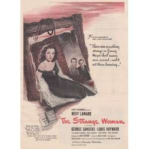   Ad 1946 The Strange Woman Promo, Hedy Lamarr United Artists Books