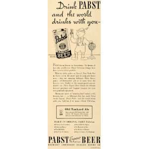   Ad Pabst Beer Lederhosen Tankard Ale Alcohol Drink   Original Print Ad