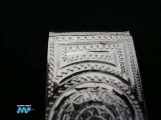   Silver .925 Money Clip Tasco Mexico Aztec Calendar Nice! Hand Crafted