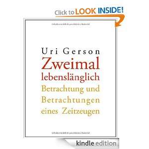   Zeitzeugen (German Edition) Uri Gerson  Kindle Store