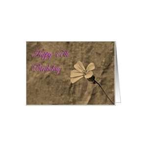  Happy 47 th Birthday Flower and Stone in Sepia Card Toys & Games