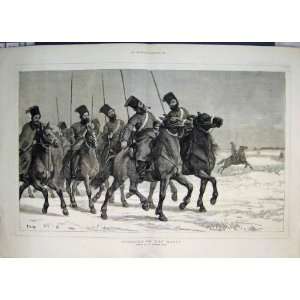    1876 Cossacks Horseback War Country Scene Fine Art