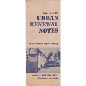  Urban Renewal Notes Jan Feb 1963 Urban Renewal 
