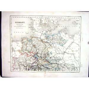  Germany Grand Duchy Bremen Rhine College Antique Map C1875 