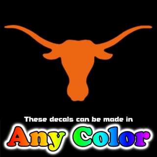 UT Texas Longhorns Bevo Logo 8 Any Color Auto Car Truck Window 