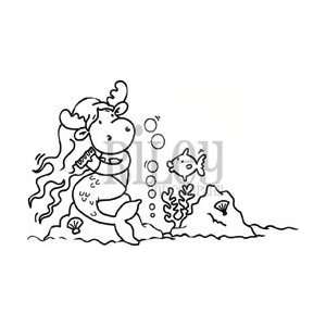  Riley & Company Cling Mount Rubber Stamp Mermaid Sophie; 2 