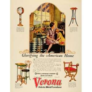  1926 Ad Chicago Hardware Foundry Verona Metal Furniture 