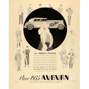  1935 Ad Auburn Automobile Art Deco Indiana Art Deco 