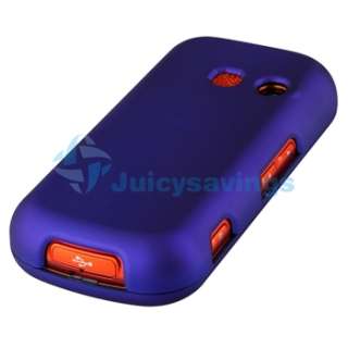 For LG Cosmos VN250 Blue Rubber Hard Case Shell Verizon  