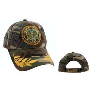  CAMOUFLAGE Cap/ Hat United States Army with Golden Wreaths 