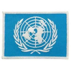  United Nations Flag Patch 2 1/2 x 3 1/2 Patio, Lawn 