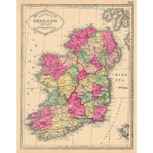  Tunison 1887 Antique Map of Ireland