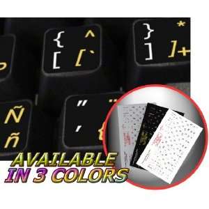 SPANISH (TRADITIONAL) ENGLISH NON TRANSPARENT KEYBOARD STICKERS ON 