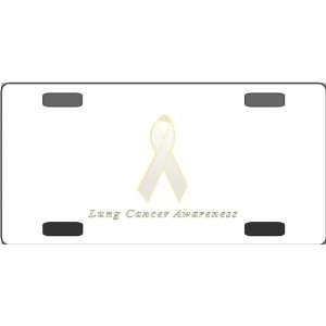  Lung Cancer Awareness Ribbon Vanity License Plate 