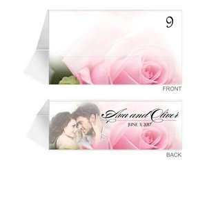  280 Photo Place Cards   Pink Rose n Pearls Office 