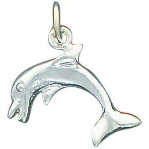  Sterling Silver Jumping Dolphin Charm Jewelry
