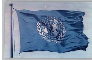 Postcard~Flag of the United Nations  