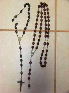ANTIQUE ROSARY LOT 33pc Vtg Rosaries RELIGIOUS MEDALS Pectoral 