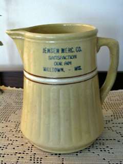 Red Wing Union Advertising Pitcher Saffron Ware  