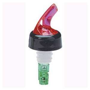  12 Measured Pour Spouts   3/4 ounce Neon Red w/ Collar 
