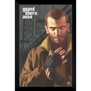  Grand Theft Auto IV FRAMED 27x40 Game Promo Poster