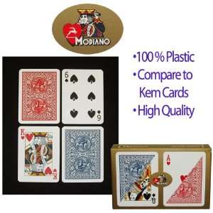 Best Quality Modiano 100% Plastic Poker Size Reg Indx Golden Trophy 