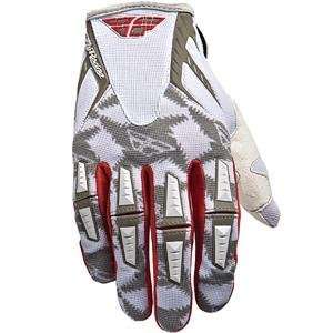   Racing Youth Kinetic Gloves   2011   3/White/Silver/Red Automotive