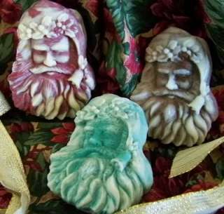 Santa Claus Christmas Ornament Silicone Soap Mold Beeswax Resin 