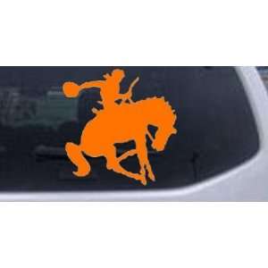 Orange 20in X 20.0in    Bronco Rodeo Western Car Window Wall Laptop 