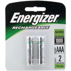  New  ENERGIZER NH12BP 2 RECHARGEABLE NIMH BATTERIES (AAA 2 