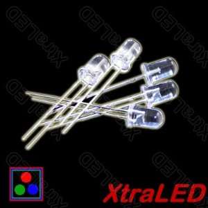  Lot of 50 RGB Flashing LED   Full Color Water Clear 5mm 