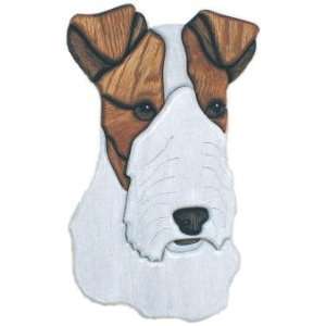  Wire Fox Terrier Wooden Dog Plaque