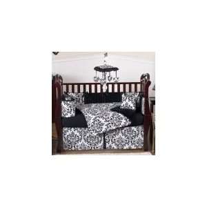   : Isabella Black and White 9 Piece Crib Set   Baby Girl Bedding: Baby