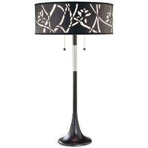   Kovacs Floral Black and White Paper Table Lamp