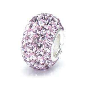  Bella Fascini Lilac Purple Crystal Pave Bead, Made with 