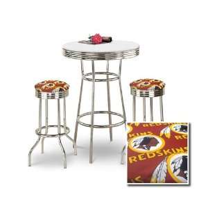   Chrome Washington Redskins NFL Fabric Seat Barstools: Home & Kitchen