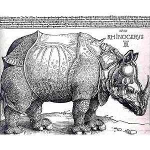   Durer   24 x 20 inches   rhinoceros, berlin Smpk